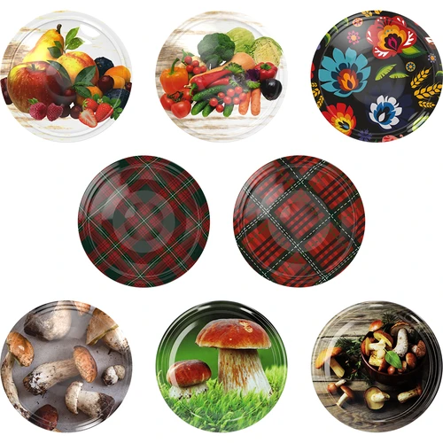 Twist-off 500 ml-es "Fordított Amfóra" befőttesüveg színes fi 82/6 csavaros tetővel, 6 db. - 9