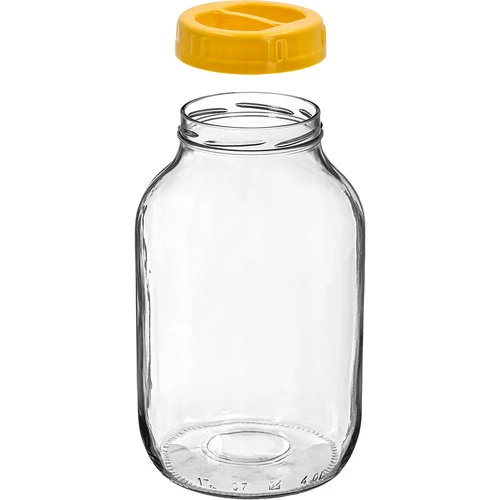 Twist-off befőttesüveg, 4 L, fi 100-as, fogantyús műanyag tetővel - 2