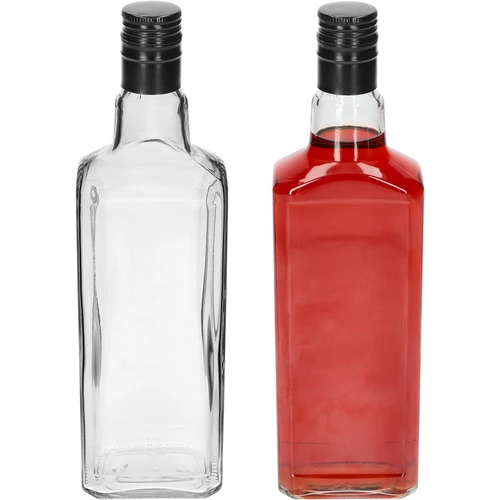 TYNKTURA díszüveg 0,5 L, fekete, hosszú Ø 28 mm-es csavarzárral, 1 db - 3