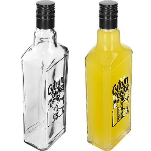 Tynktura palack 500 ml, „Cytrynówka” felirattal és csavaros kupakkal - 4