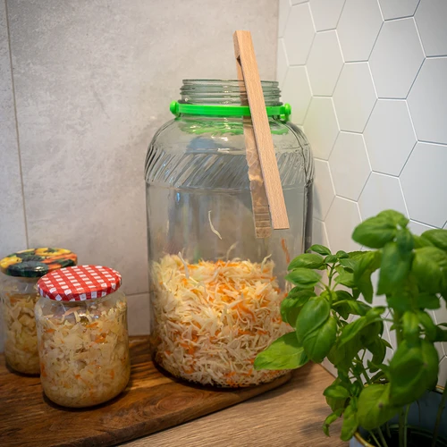 Üveg befőttesüveg 8 L, fogóval - 9