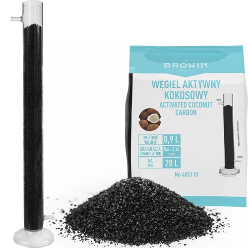 Üveg szűrőoszlop alkoholmérővel, szilikoncsővel és kókuszhéj alapú aktív szénnel - 2