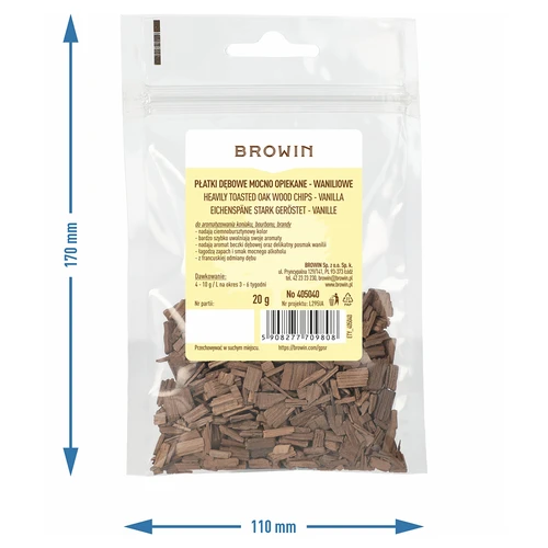 Vaníliás tölgyfa pelyhek, erősen pörkölt, 20 g - 7