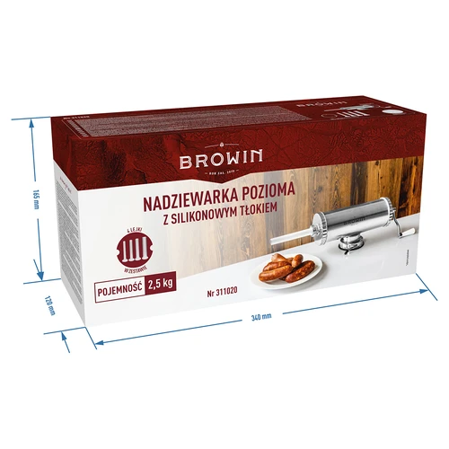 Vízszintes kolbásztöltő 2,5 kg, szilikon dugattyúval - 11