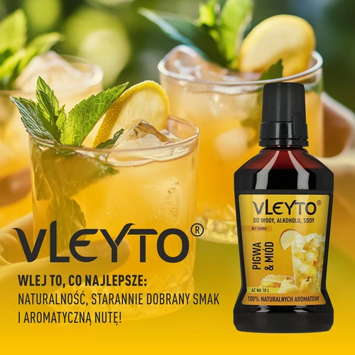 VLEYTO Birsalma & Méz – ízesítő esszencia természetes aromákkal, 250 ml - 6