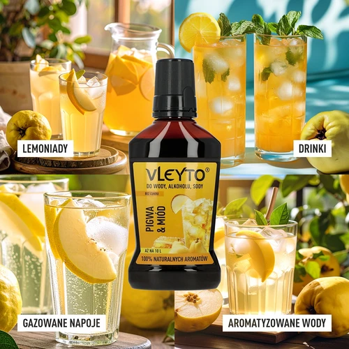 VLEYTO Birsalma & Méz – ízesítő esszencia természetes aromákkal, 250 ml - 7