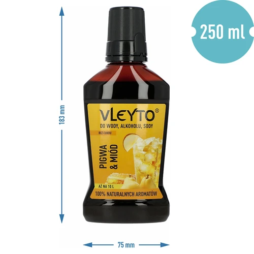 VLEYTO Birsalma & Méz – ízesítő esszencia természetes aromákkal, 250 ml - 5
