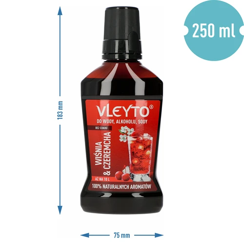 VLEYTO Meggy & Zselnicemeggy – ízesítő esszencia természetes aromákkal, 250 ml - 5
