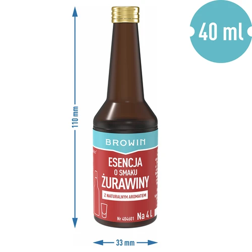 Vörösáfonya ízű esszencia 4 literhez – 40 ml - 8