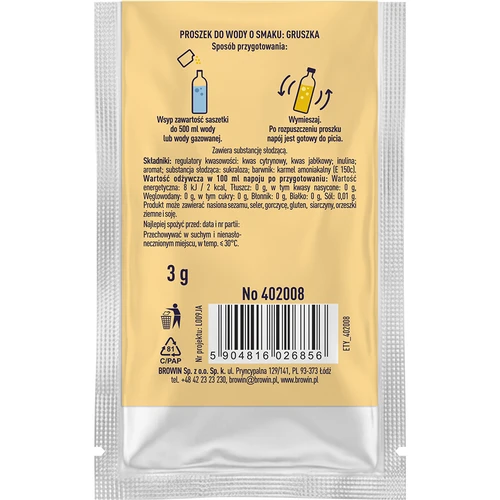 VSYPTO körte ízű, 3 g - 3