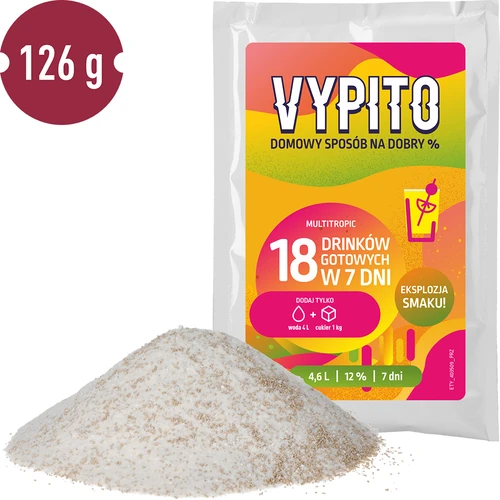 VYPITO 12%, 18 drinkhez való tasak – Multitropic, 126g - 3