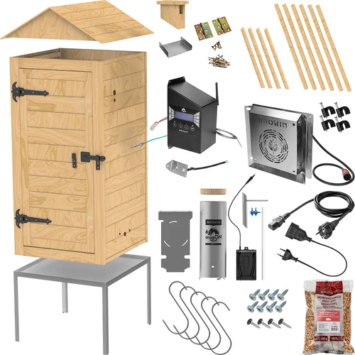 Wi‑Fi-s, 200 L-es füstölő – dragON WOOD 100IQ elektromos fűtőmodullal és vezérlővel - 3