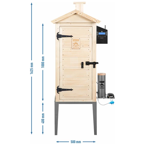 Wi‑Fi-s, 200 L-es füstölő – dragON WOOD 100IQ elektromos fűtőmodullal és vezérlővel - 13