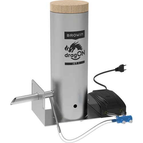 Wi‑Fi-s füstölő, 200 L – dragON WOOD 100IQ elektromos fűtőmodullal és vezérlővel, égetett fa kivitelben - 13