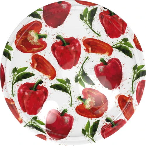 Zakrętka fi 82/6, rajzolt paprikamintás - 10 db