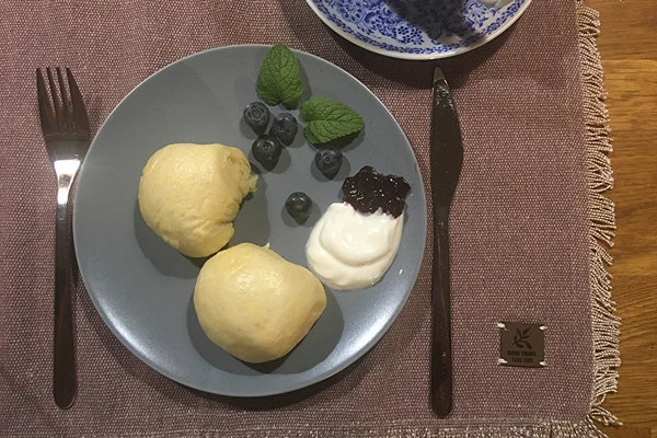 Gőzgombóc amerikai áfonyával