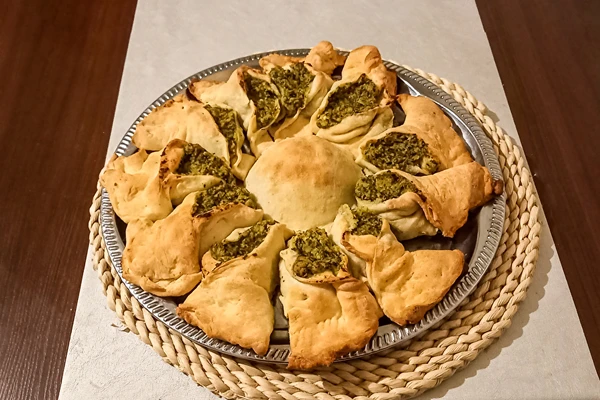 Spenótos kelt tésztacsillag