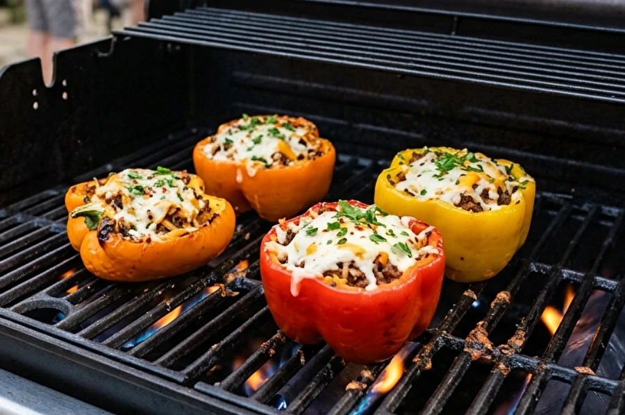 Browin Przepiśnik - Töltött paprikák gázgrillről